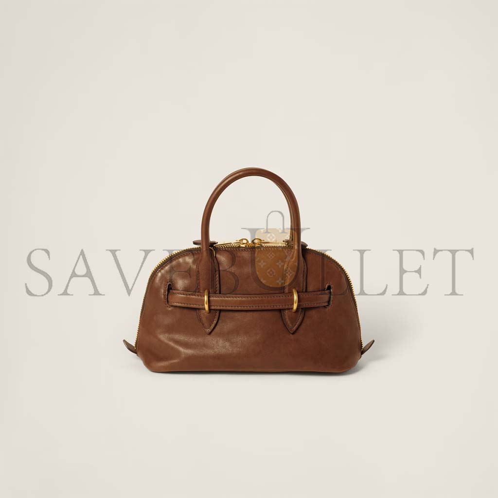 MIU MIU AVENTURE NAPPA LEATHER TOP-HANDLE BAG 5BB169 (28*16.5*10cm)